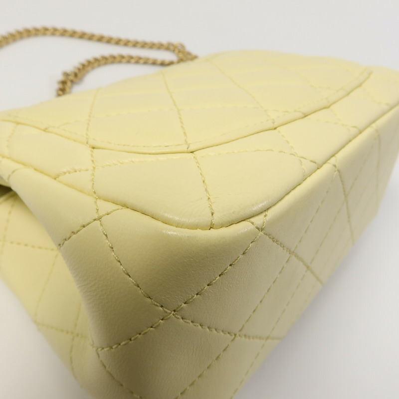 CHANEL 羊皮皮革Mini Square Flap鏈帶手挽肩背兩用袋-13