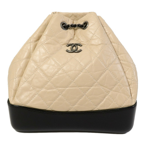 CHANEL 牛皮皮革Gabrielle BackPack鏈帶背包