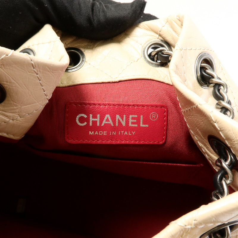 CHANEL 牛皮皮革Gabrielle BackPack鏈帶背包-5