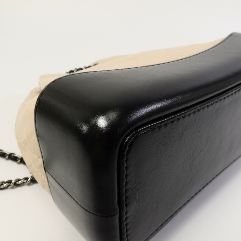 CHANEL 牛皮皮革Gabrielle BackPack鏈帶背包-11