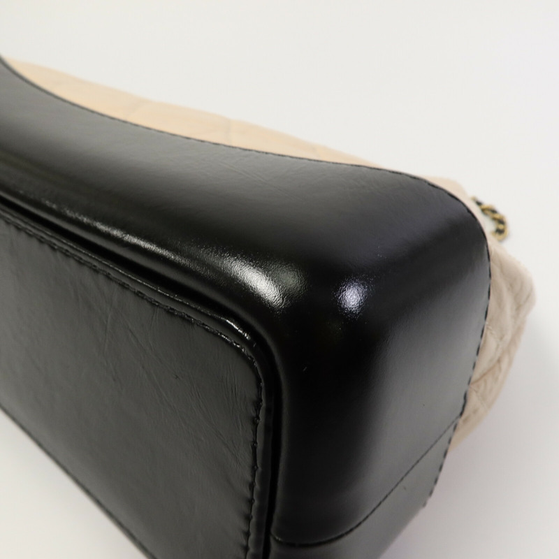 CHANEL 牛皮皮革Gabrielle BackPack鏈帶背包-12