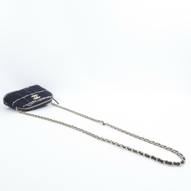 CHANEL 粗花呢Chain Shoulder鏈帶肩背袋-8