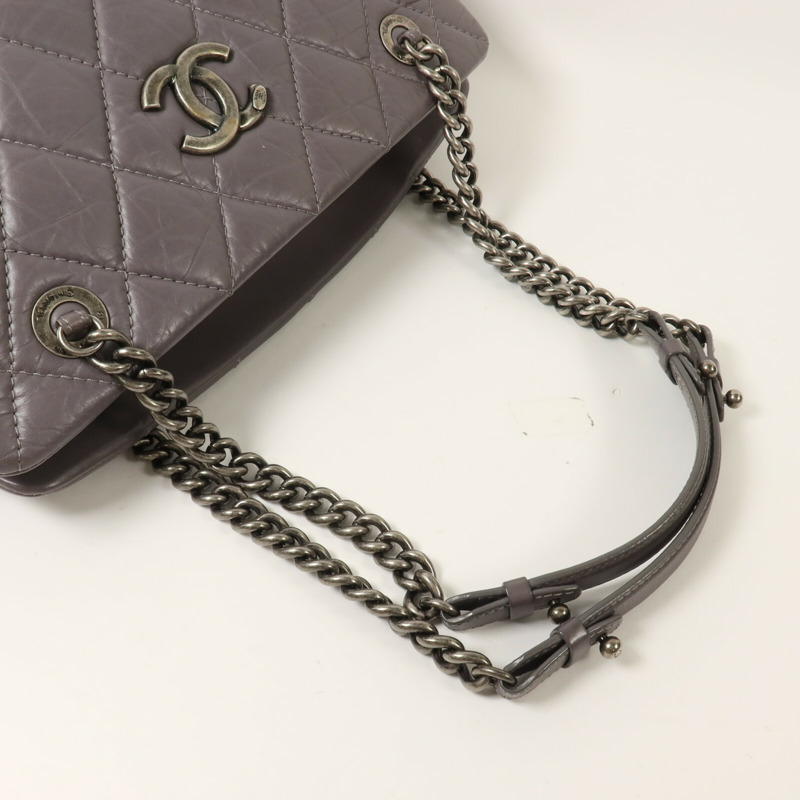 CHANEL 牛皮皮革Chain Shoulder鏈帶肩背袋-7