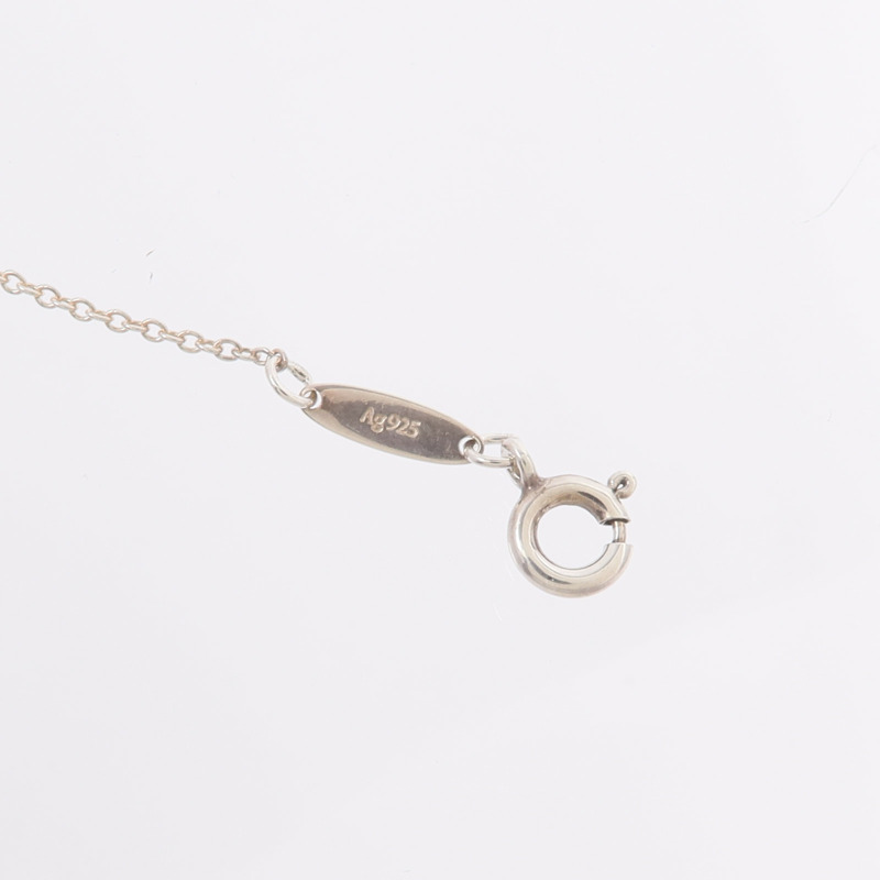 TIFFANY&CO 925純銀Open Heart Pendant With Diamond SM鑽石項鍊-9