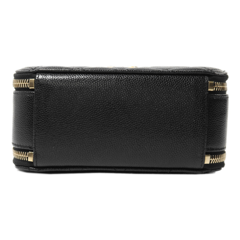 CHANEL 牛皮皮革Vanity Case鏈帶手挽肩背兩用袋-3