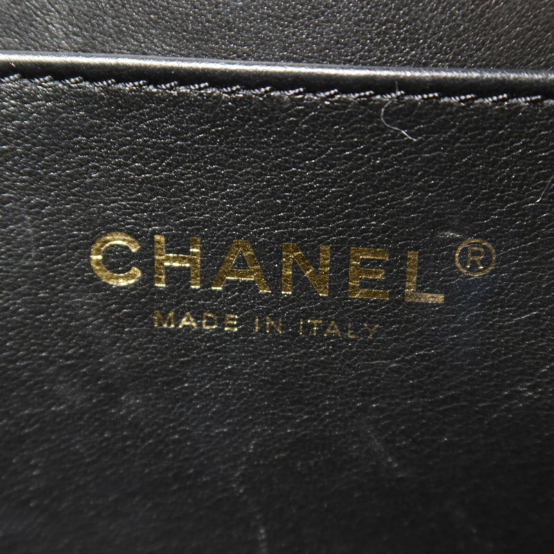 CHANEL 牛皮皮革Vanity Case鏈帶手挽肩背兩用袋-6