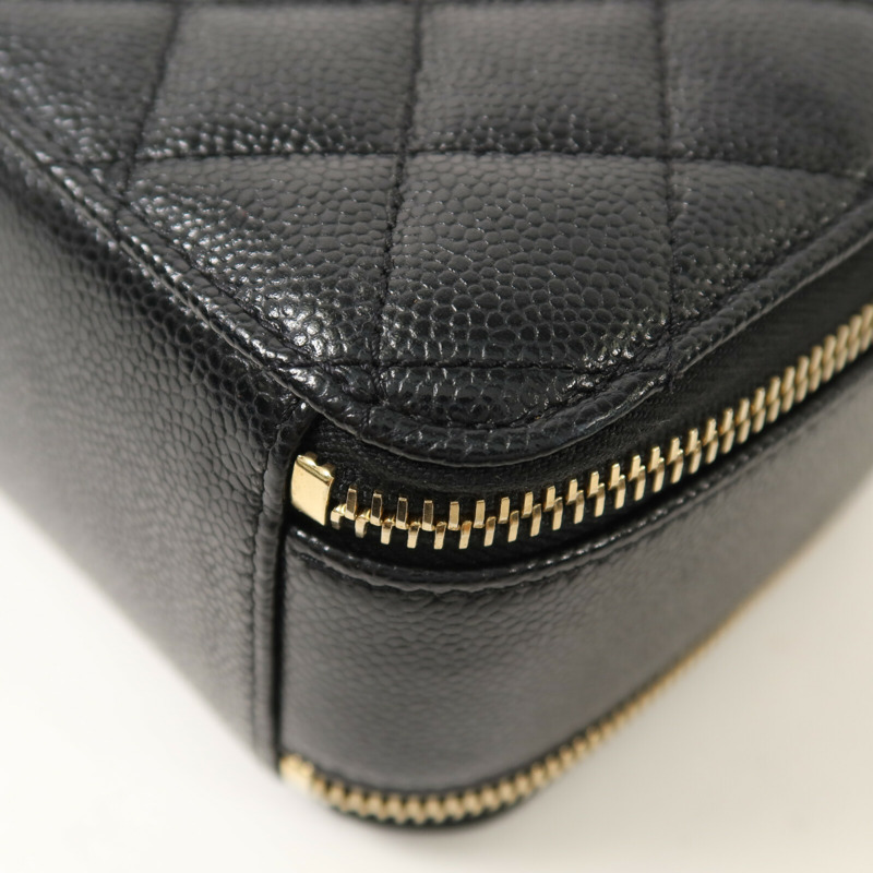 CHANEL 牛皮皮革Vanity Case鏈帶手挽肩背兩用袋-12