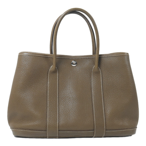 HERMES Negonda皮革Garden Party TPM手挽袋Etoupe