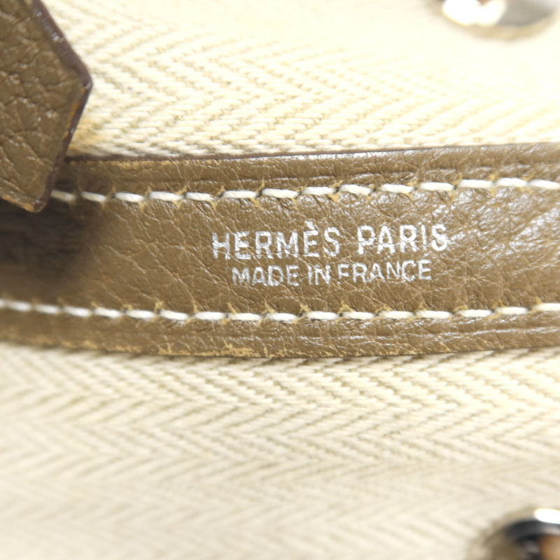 HERMES Negonda皮革Garden Party TPM手挽袋Etoupe-5