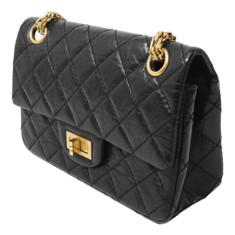 CHANEL 牛皮皮革2.55 Mini鏈帶手挽肩背兩用袋-2