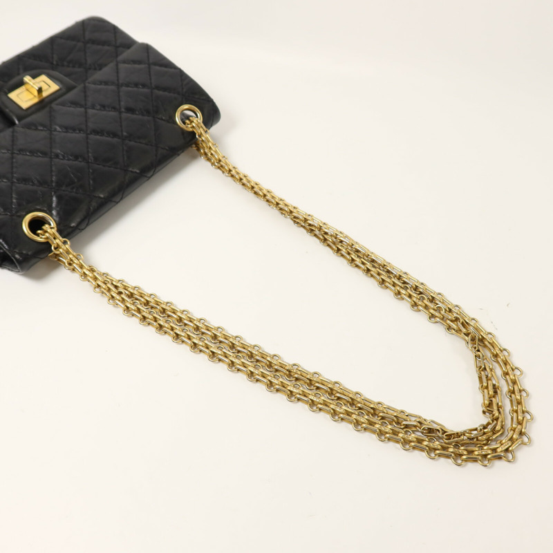 CHANEL 牛皮皮革2.55 Mini鏈帶手挽肩背兩用袋-7