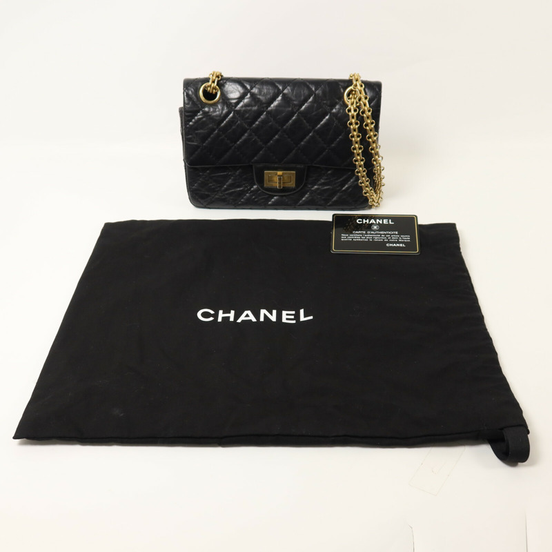 CHANEL 牛皮皮革2.55 Mini鏈帶手挽肩背兩用袋-9