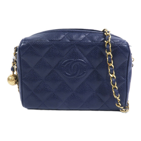 CHANEL 牛皮皮革Vintage Camera Bag鏈帶肩背袋