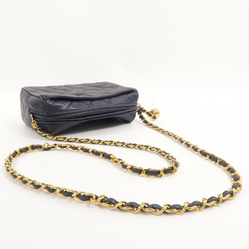 CHANEL 牛皮皮革Vintage Camera Bag鏈帶肩背袋-9