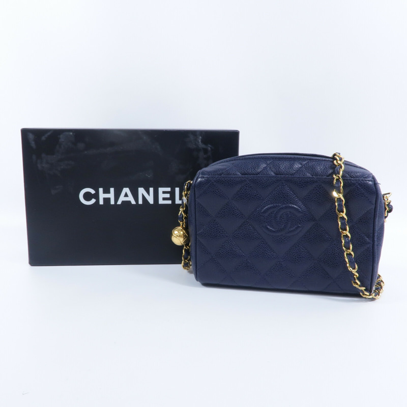 CHANEL 牛皮皮革Vintage Camera Bag鏈帶肩背袋-10