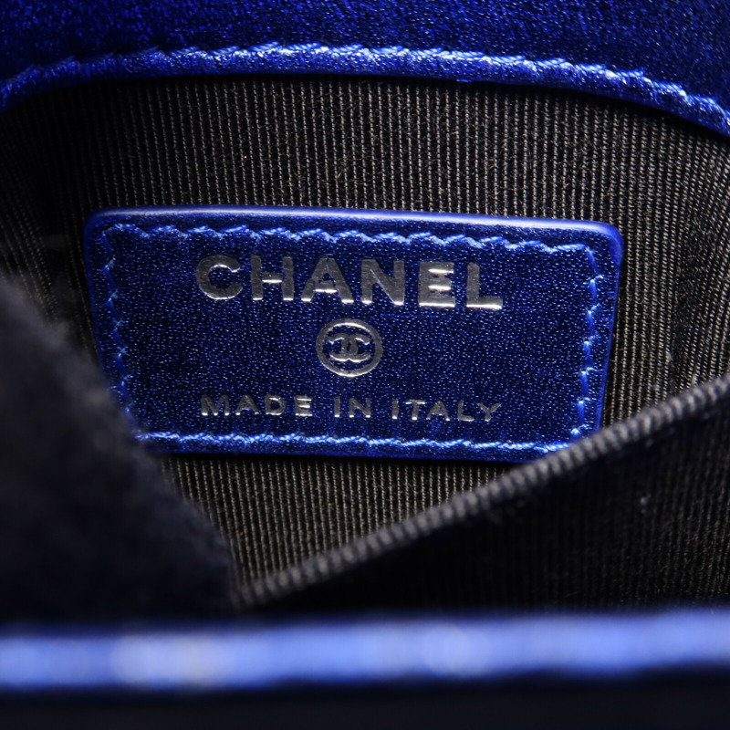 CHANEL 漆皮皮革Phone Holder鏈帶肩背袋-5