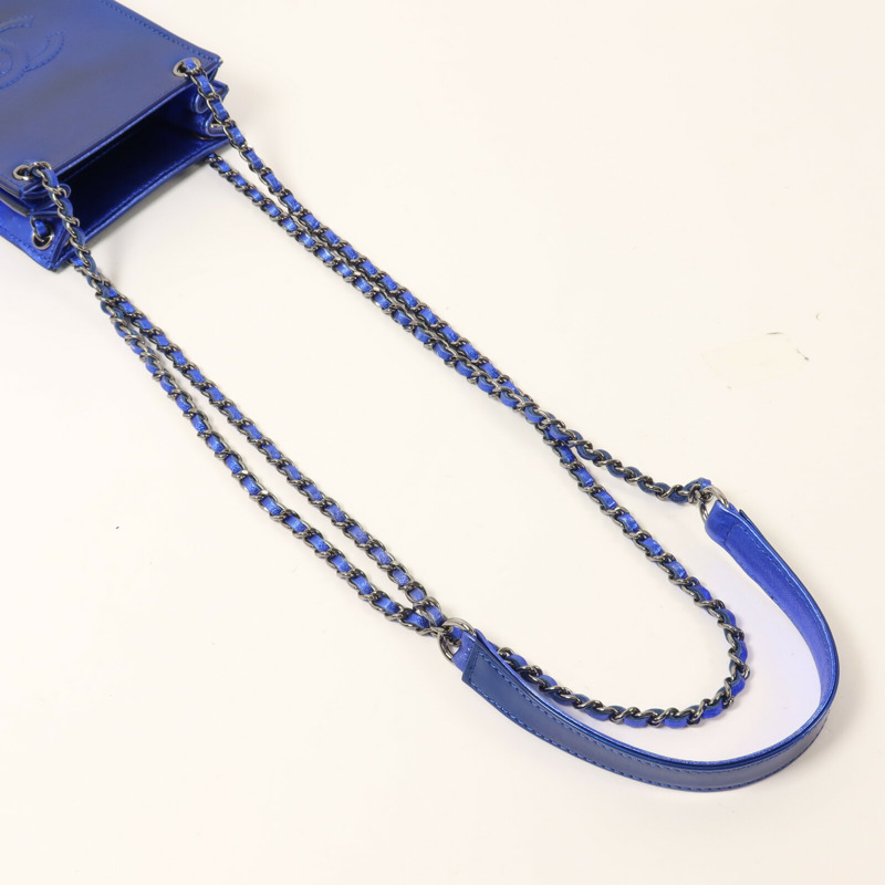 CHANEL 漆皮皮革Phone Holder鏈帶肩背袋-7