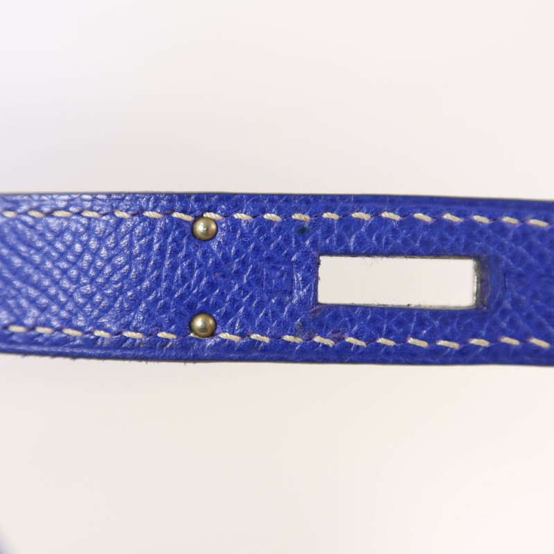 HERMES Epsom皮革Kelly 32手挽肩背兩用袋Bleu Electrique-6