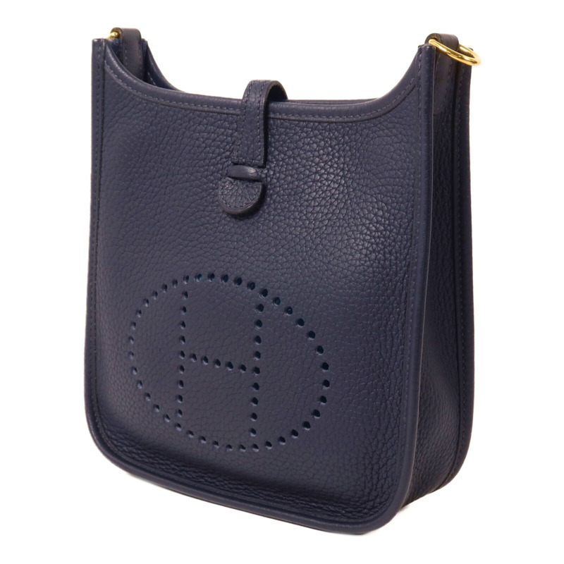 HERMES Clemence皮革Evelyne TPM肩背袋Bleu Nuit-2