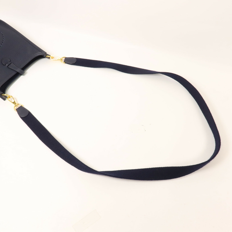 HERMES Clemence皮革Evelyne TPM肩背袋Bleu Nuit-7