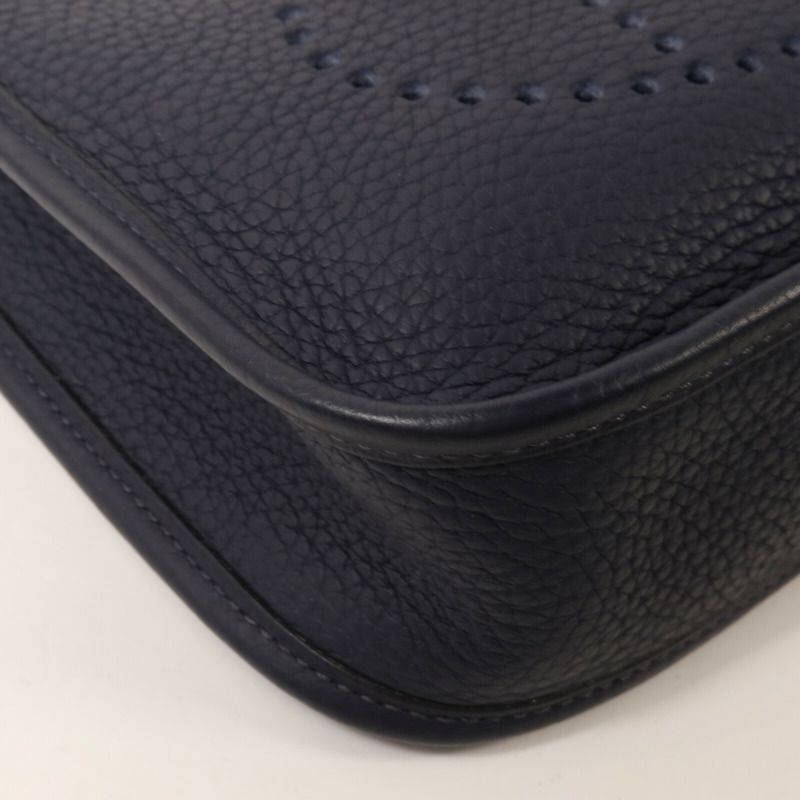 HERMES Clemence皮革Evelyne TPM肩背袋Bleu Nuit-10