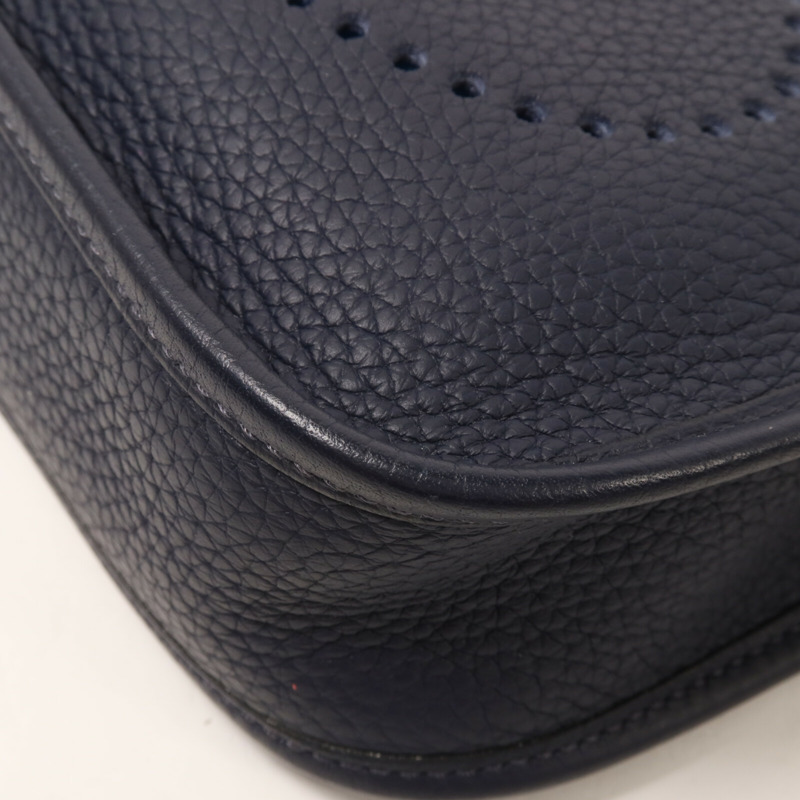 HERMES Clemence皮革Evelyne TPM肩背袋Bleu Nuit-11