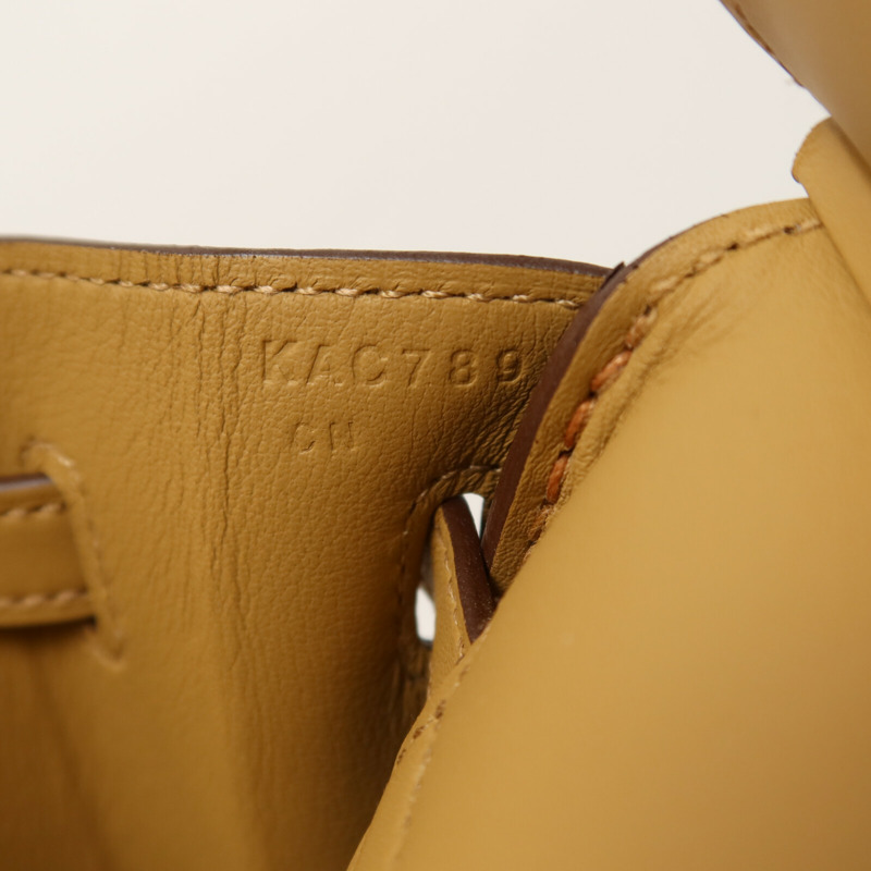 HERMES Swift皮革Birkin 25手挽袋Biscuit-6