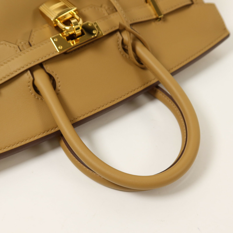 HERMES Swift皮革Birkin 25手挽袋Biscuit-7