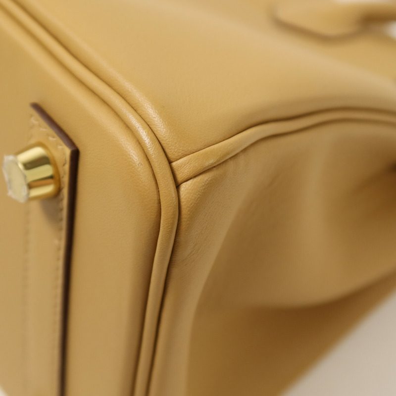 HERMES Swift皮革Birkin 25手挽袋Biscuit-13