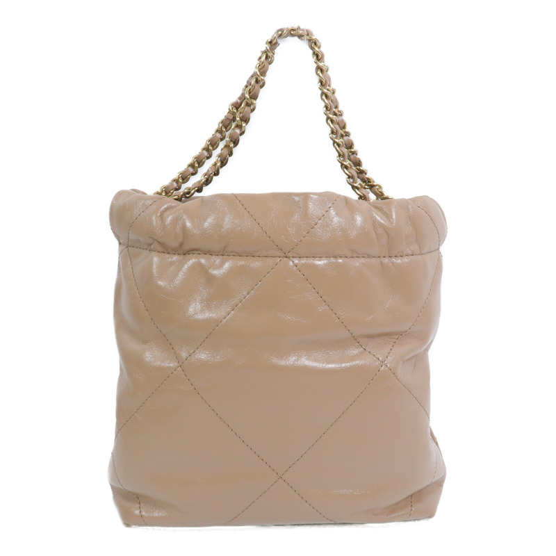 CHANEL 牛皮皮革Chanel 22 Mini鏈帶肩背袋-1