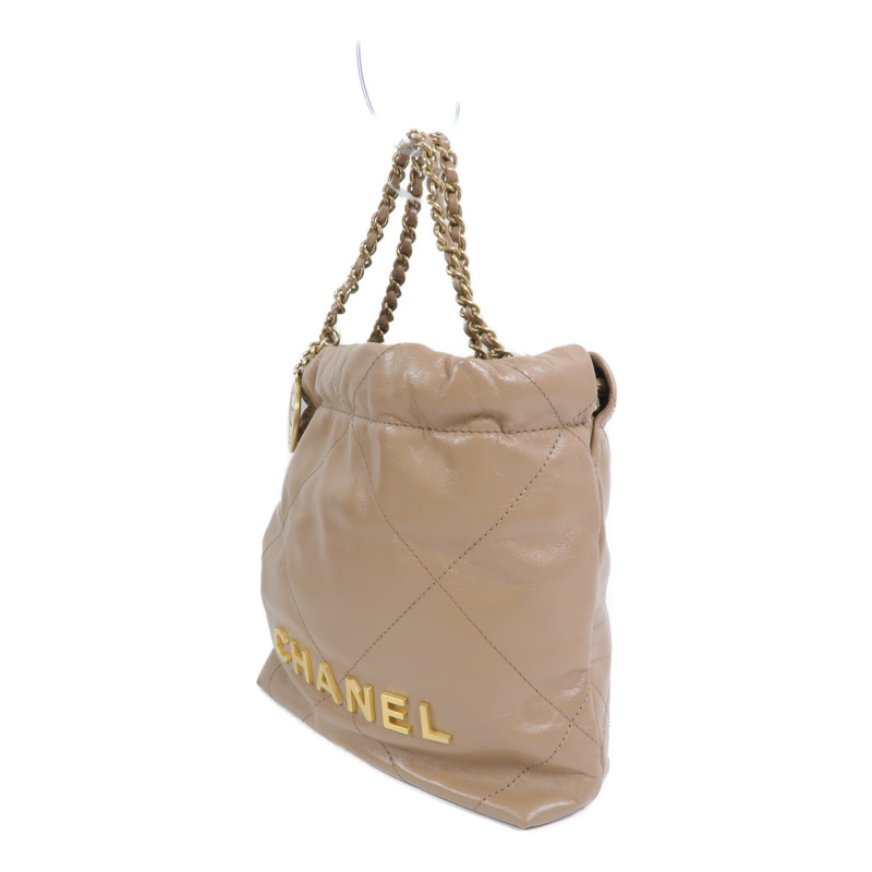 CHANEL 牛皮皮革Chanel 22 Mini鏈帶肩背袋-2
