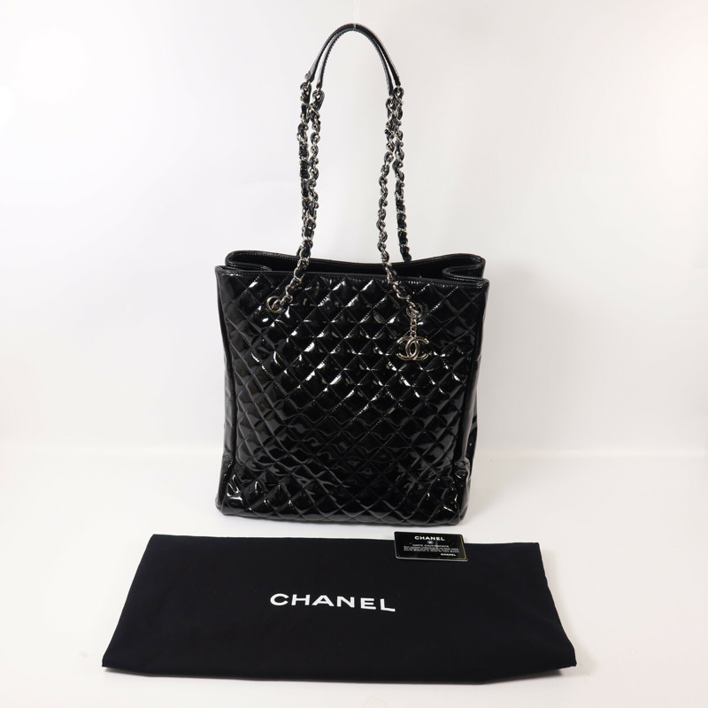 CHANEL 漆皮皮革Chain Shoulder鏈帶肩背袋-9
