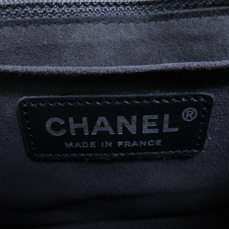 CHANEL 羊皮皮革/山羊毛Chain Shoulder鏈帶肩背袋-5