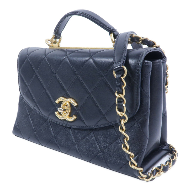 CHANEL 牛皮皮革2way Shoulder Bag手挽肩背兩用袋-2