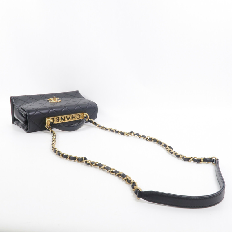 CHANEL 牛皮皮革2way Shoulder Bag手挽肩背兩用袋-9