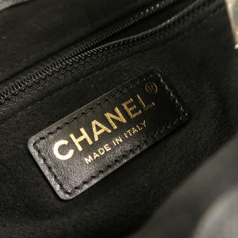 CHANEL 牛皮皮革Bucket鏈帶肩背袋-5