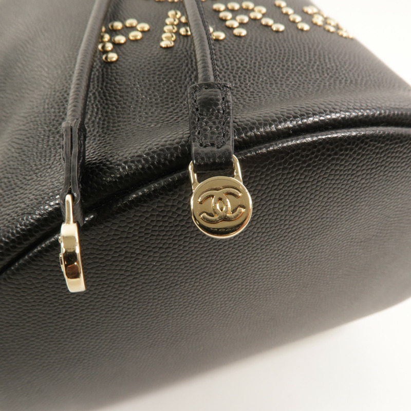 CHANEL 牛皮皮革Bucket鏈帶肩背袋-12