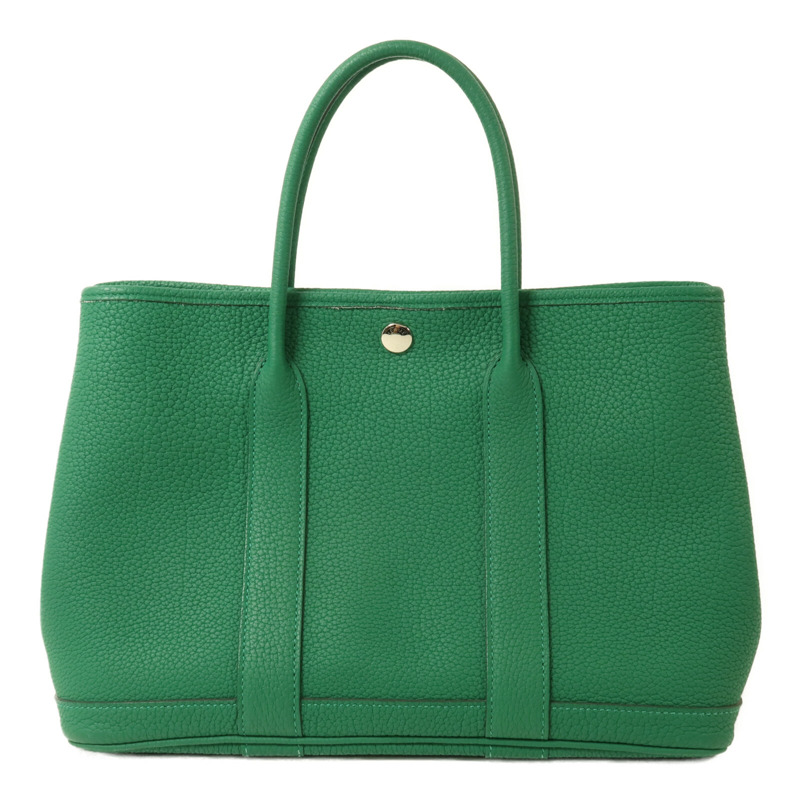 HERMES Negonda皮革Garden Party TPM手挽袋Vert Vertigo-1