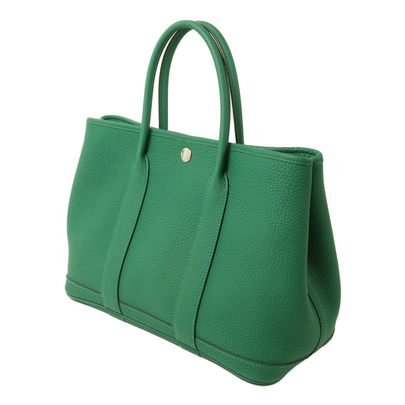 HERMES Negonda皮革Garden Party TPM手挽袋Vert Vertigo-2