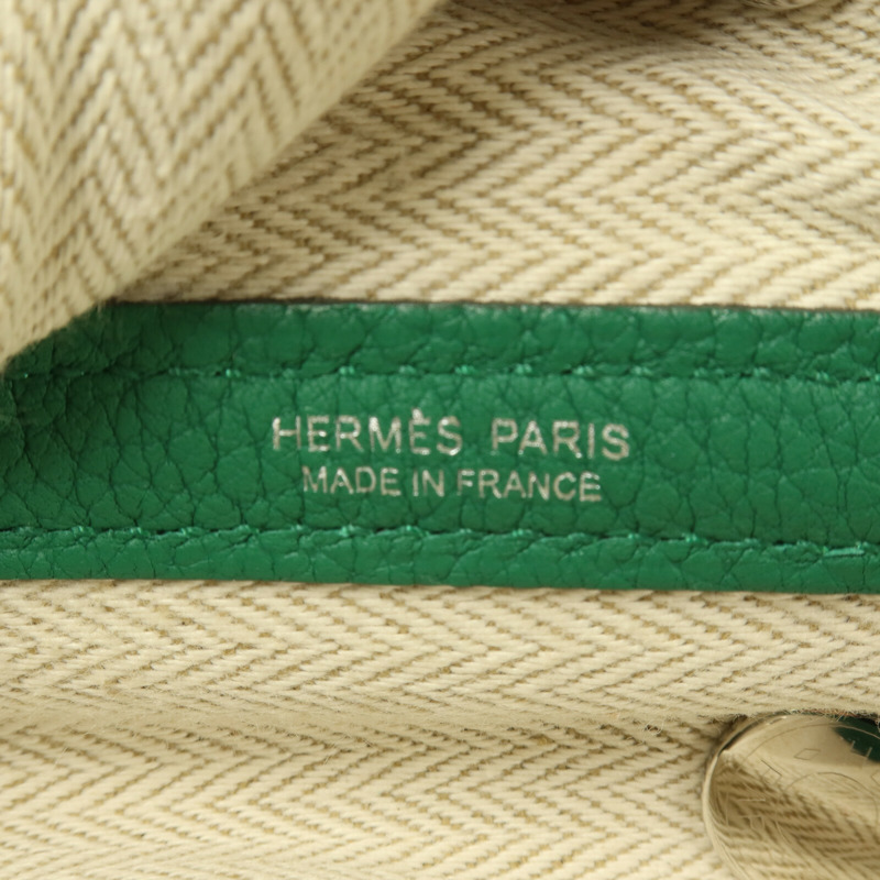 HERMES Negonda皮革Garden Party TPM手挽袋Vert Vertigo-5