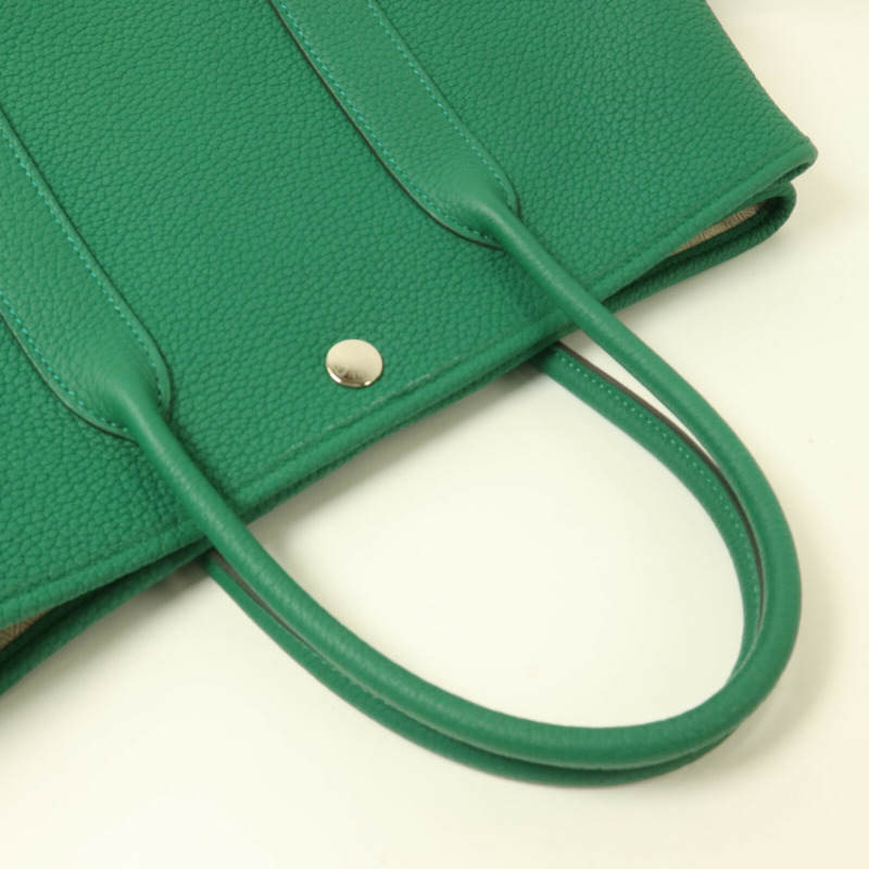 HERMES Negonda皮革Garden Party TPM手挽袋Vert Vertigo-7