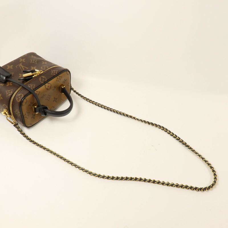 LOUIS VUITTON Monogram Reverse Vanity PM鏈帶手挽肩背兩用袋-6