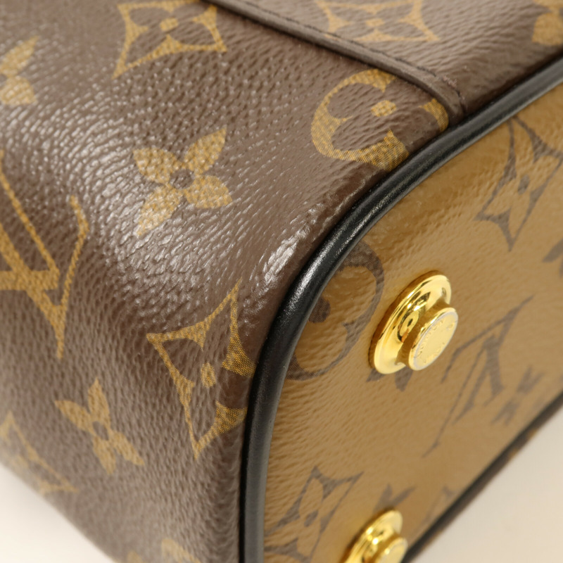 LOUIS VUITTON Monogram Reverse Vanity PM鏈帶手挽肩背兩用袋-9