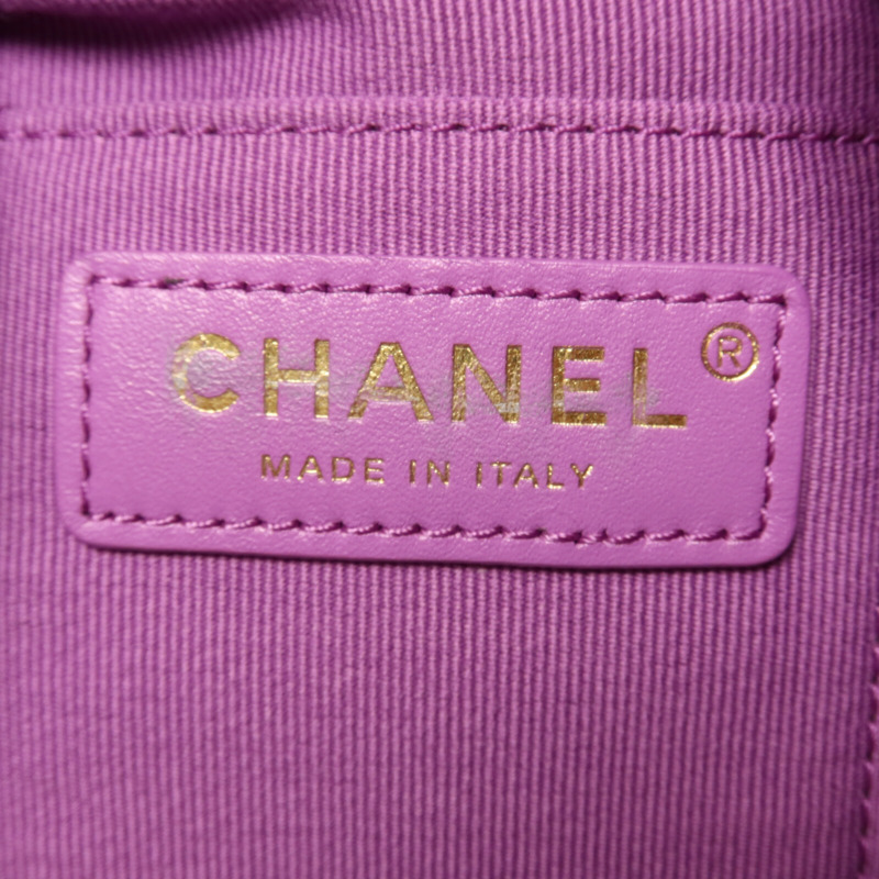 CHANEL 羊皮皮革Bucket Backpack鏈帶背包-5