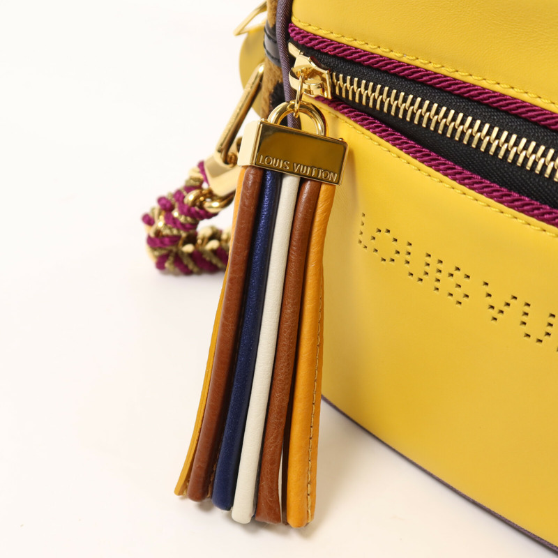 LOUIS VUITTON 牛皮皮革/Chenille Savane Flight鏈帶肩背袋-8