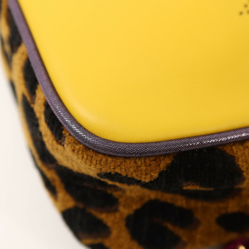 LOUIS VUITTON 牛皮皮革/Chenille Savane Flight鏈帶肩背袋-11