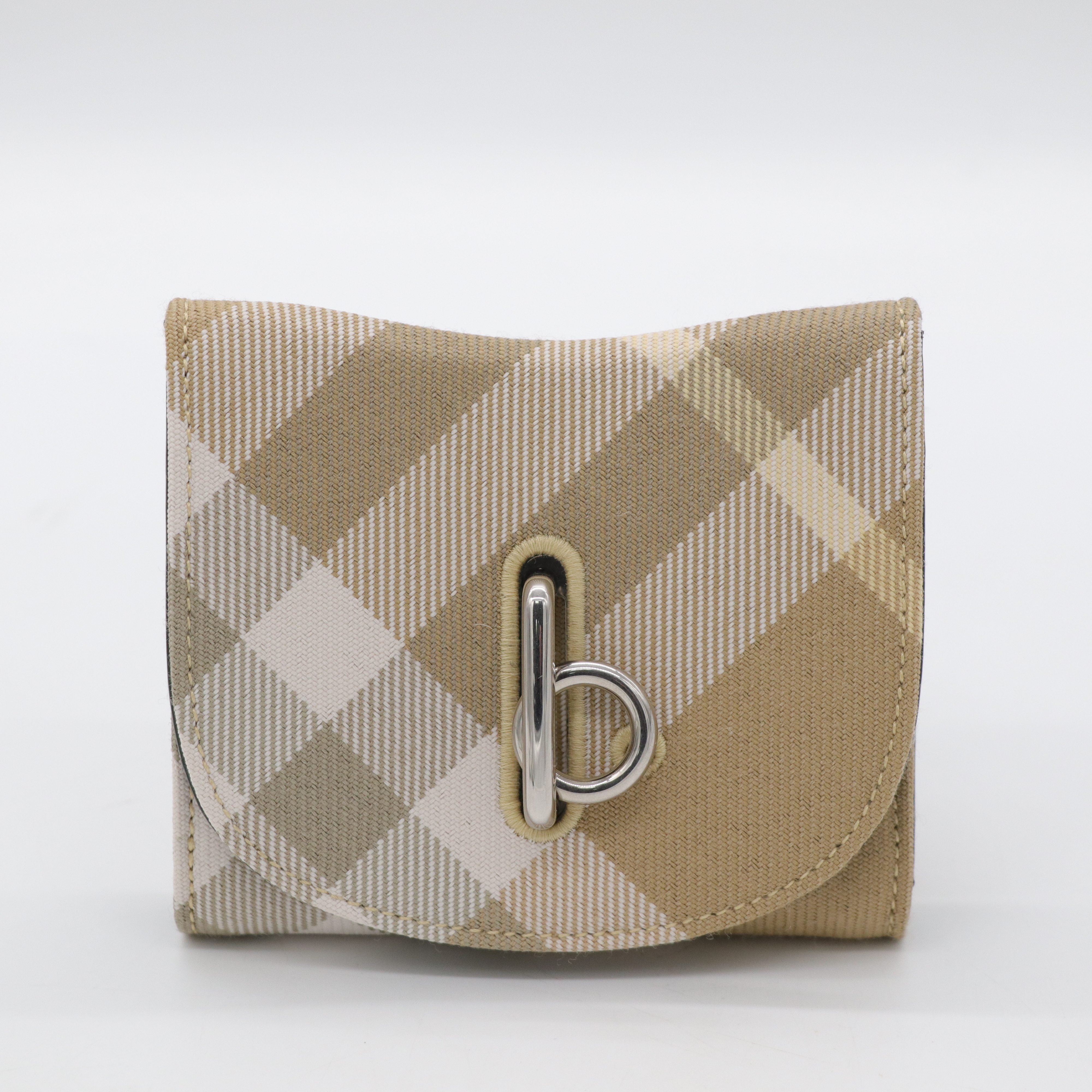 BURBERRY Rocking Horse 格紋 卡其 短夾-1