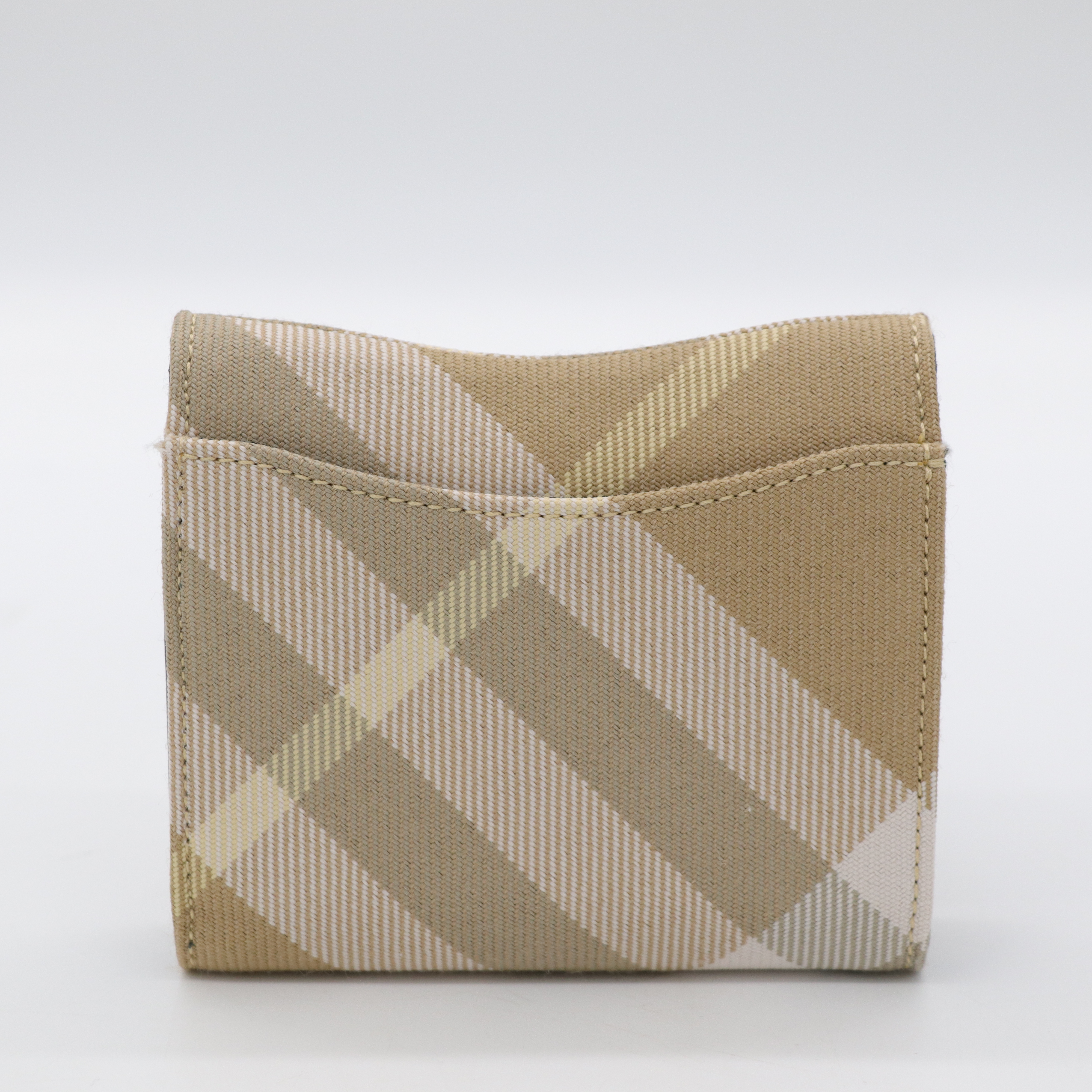 BURBERRY Rocking Horse 格紋 卡其 短夾-2