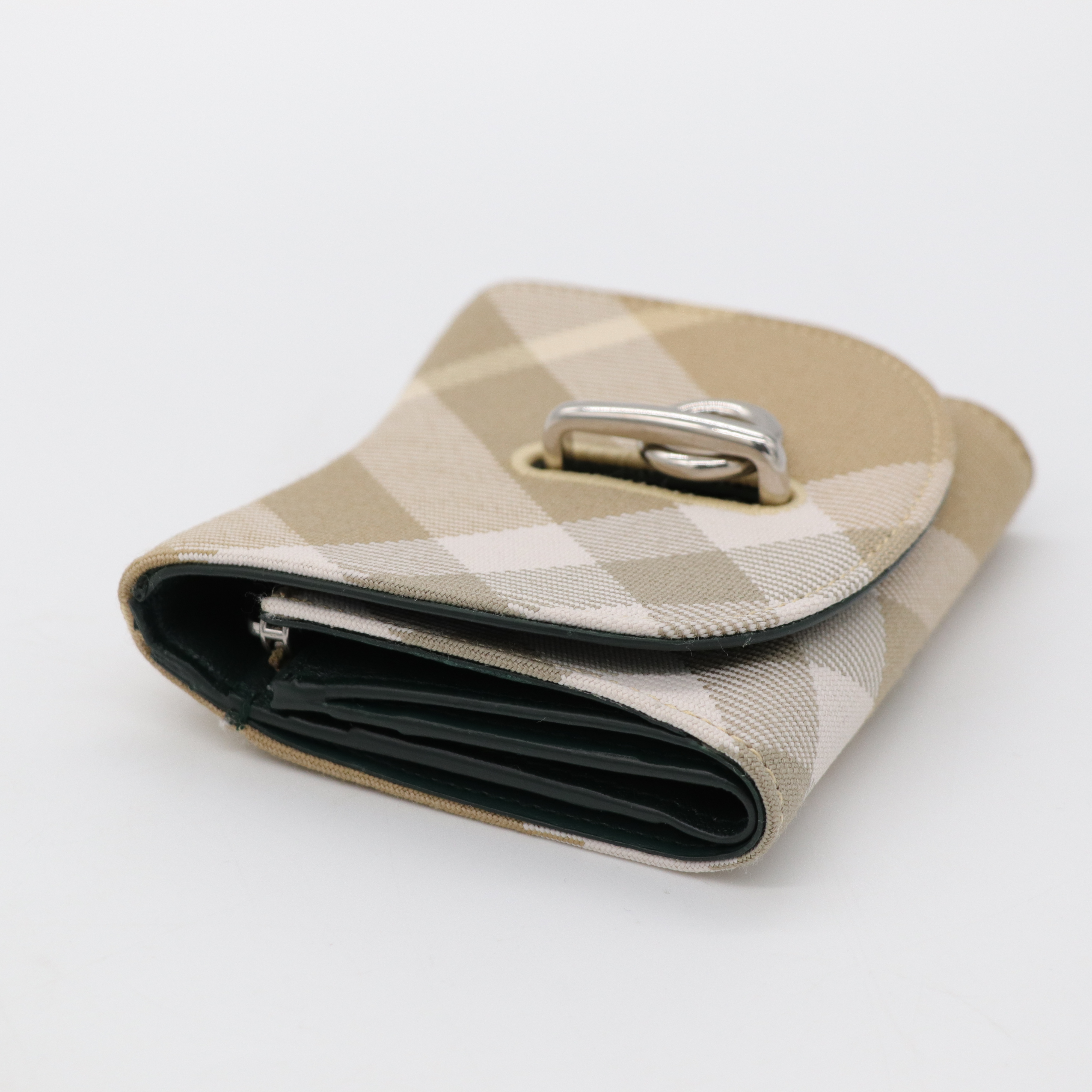 BURBERRY Rocking Horse 格紋 卡其 短夾-5