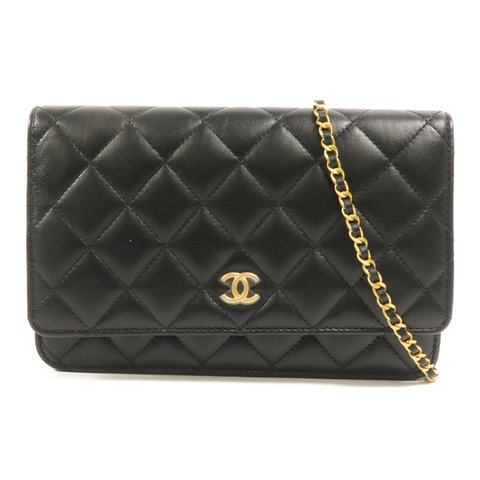 CHANEL 羊皮皮革WOC Wallet On Chain鏈帶肩背袋
